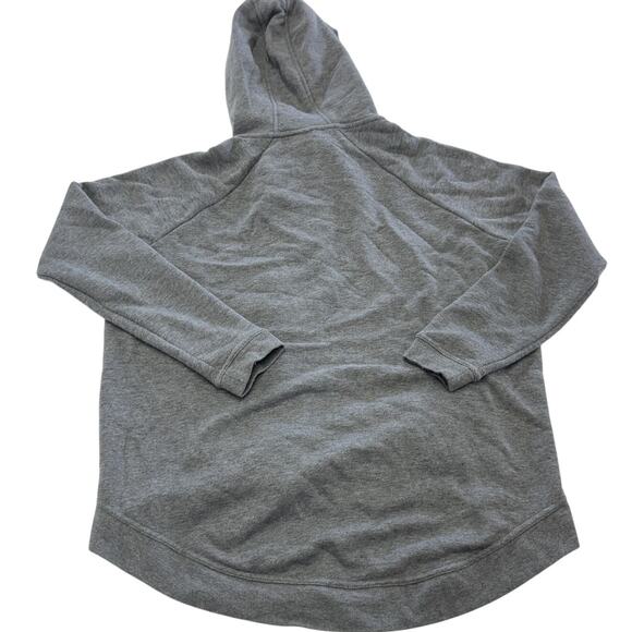 Nike Hoodie Womens Medium Heather Gray Asymmetric Zip NSW Modern Cape 804577-091 - Picture 3 of 9